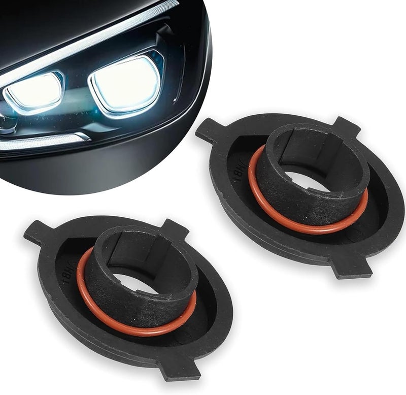 Flygun 2 PCS H4 Car LED Headlight Bulb Retainers, Nylon Fiber Durable Headlight Bulb Adapter Sockets, High-Performance Bulb Adapter Bracket Holder Base Sockets for SUV Truck - Image 1